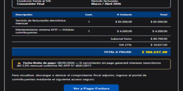 Alerta: nueva campaña de falsa facturación de AFIP