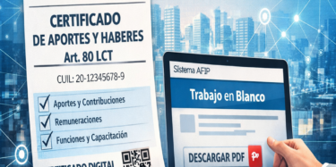 Nuevo procedimiento digital para el Certificado de Aportes y Haberes (Art. 80 LCT)